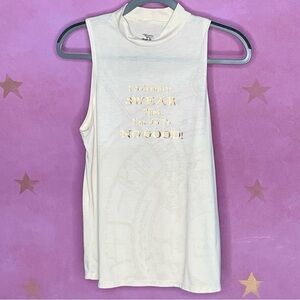 Harry Potter Universal Ivory Metallic Marauder's Map Mock Neck Color Changing M